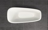 Emma Wht Freestanding Stone Bathtub Top View 1 web